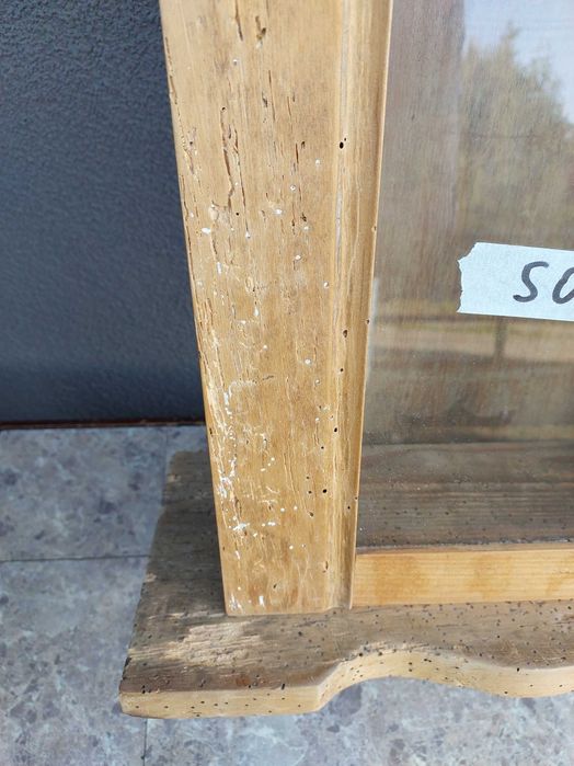 S072 Skrzynia obudowa starego zegara szafka kapliczka surowa