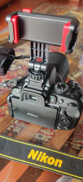 Nikon 5200 +2 Lente + refletor + mochila + suporte para telefone +2 ba