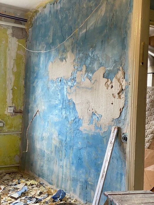 Шпаклювання стін, старт + фініш.