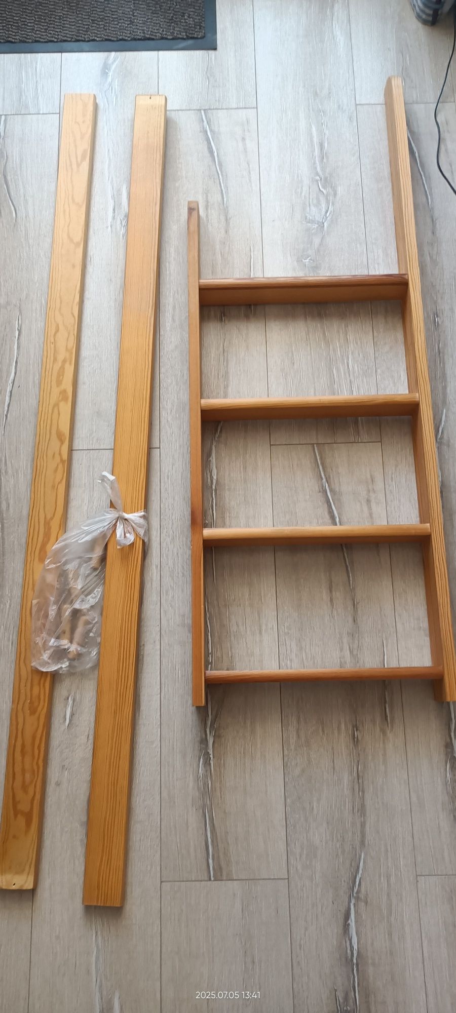 Łóżko piętrowe Gufi pod materac 180x80 - sosna