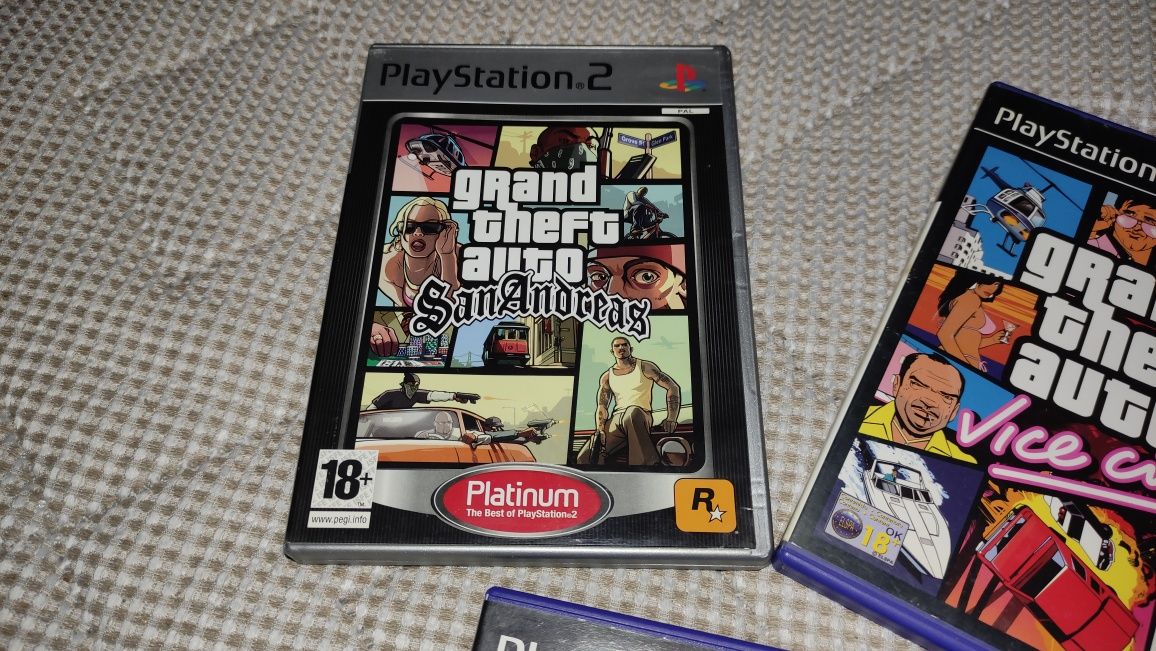 Conjunto de 3 jogos GTA para Ps2
