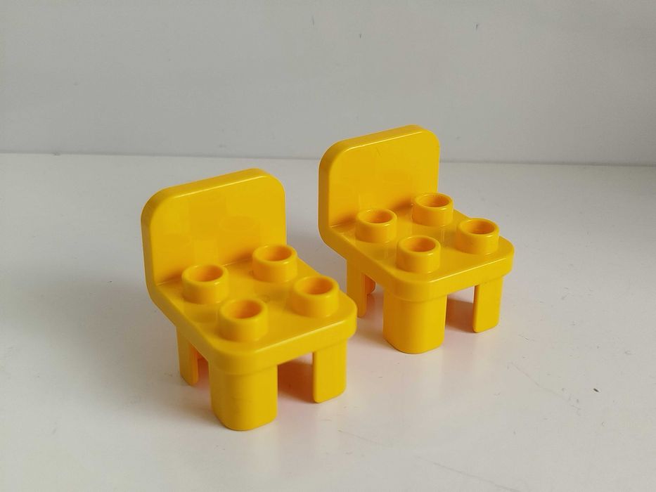 Klocki Lego Duplo - żółte krzesło z oparciem