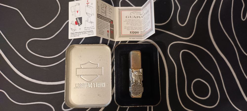 Isqueiro Zippo com emblema da Harley-Davidson 1994