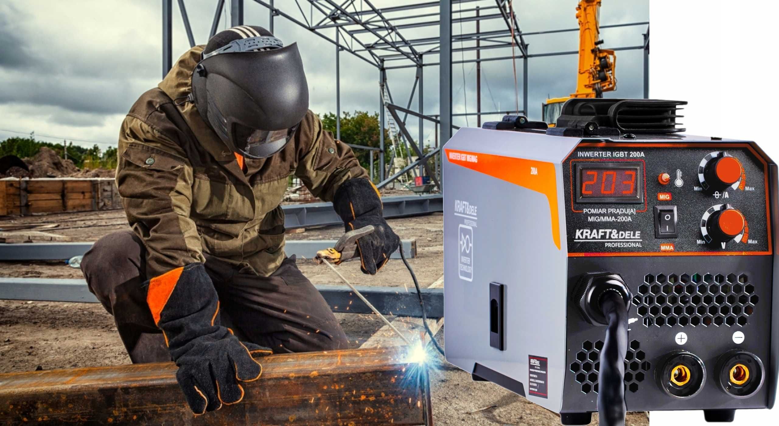 Spawarka Migomat Bezgazowy Flux Mig MMA 200A New Model Jakość Sklep Fv