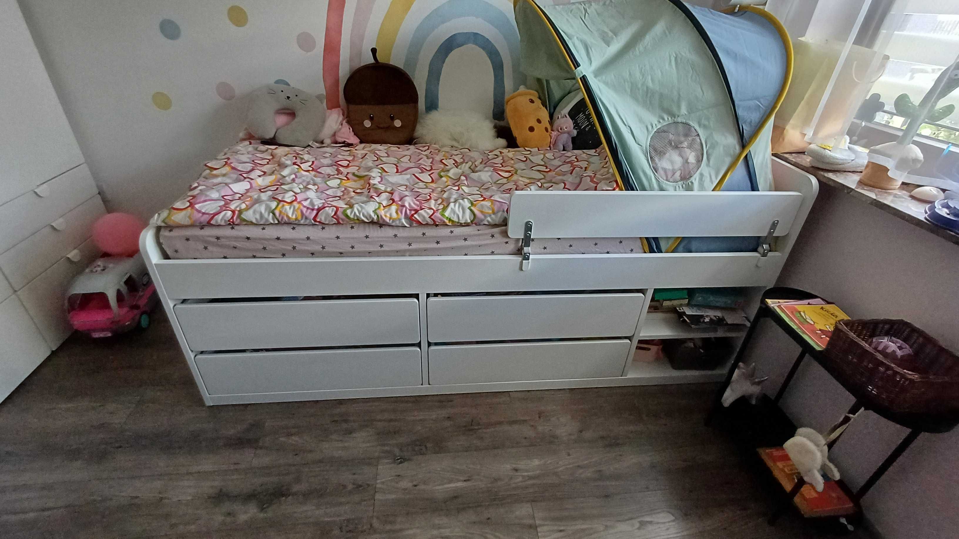 Łóżko Ikea Slakt z szufladami