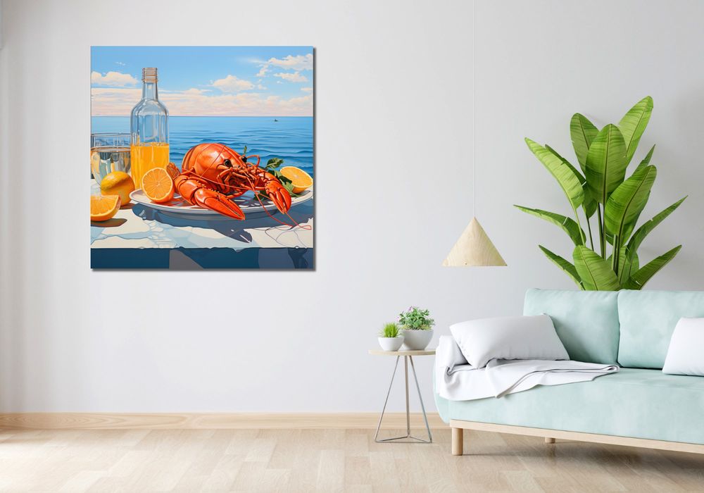Obraz 100x100cm Homary Nie Do Pary