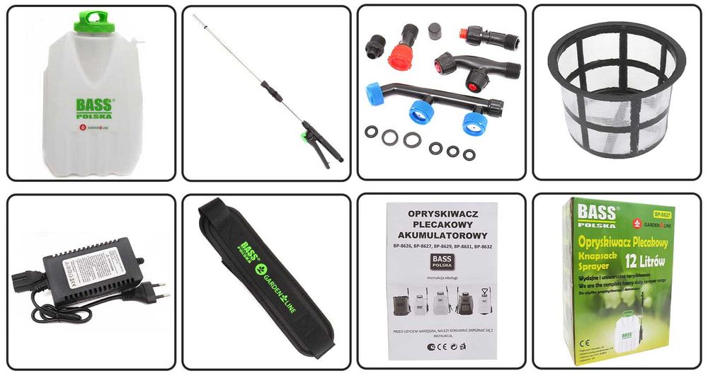 BASS POLSKA Opryskiwacz Akumulatorowy Plecakowy Ciśnieniowy 12 BP8627