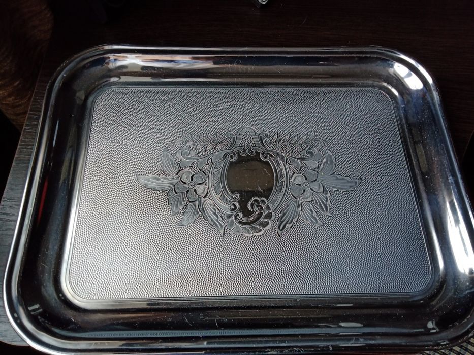 Мельхиоровый поднос Кольчугино