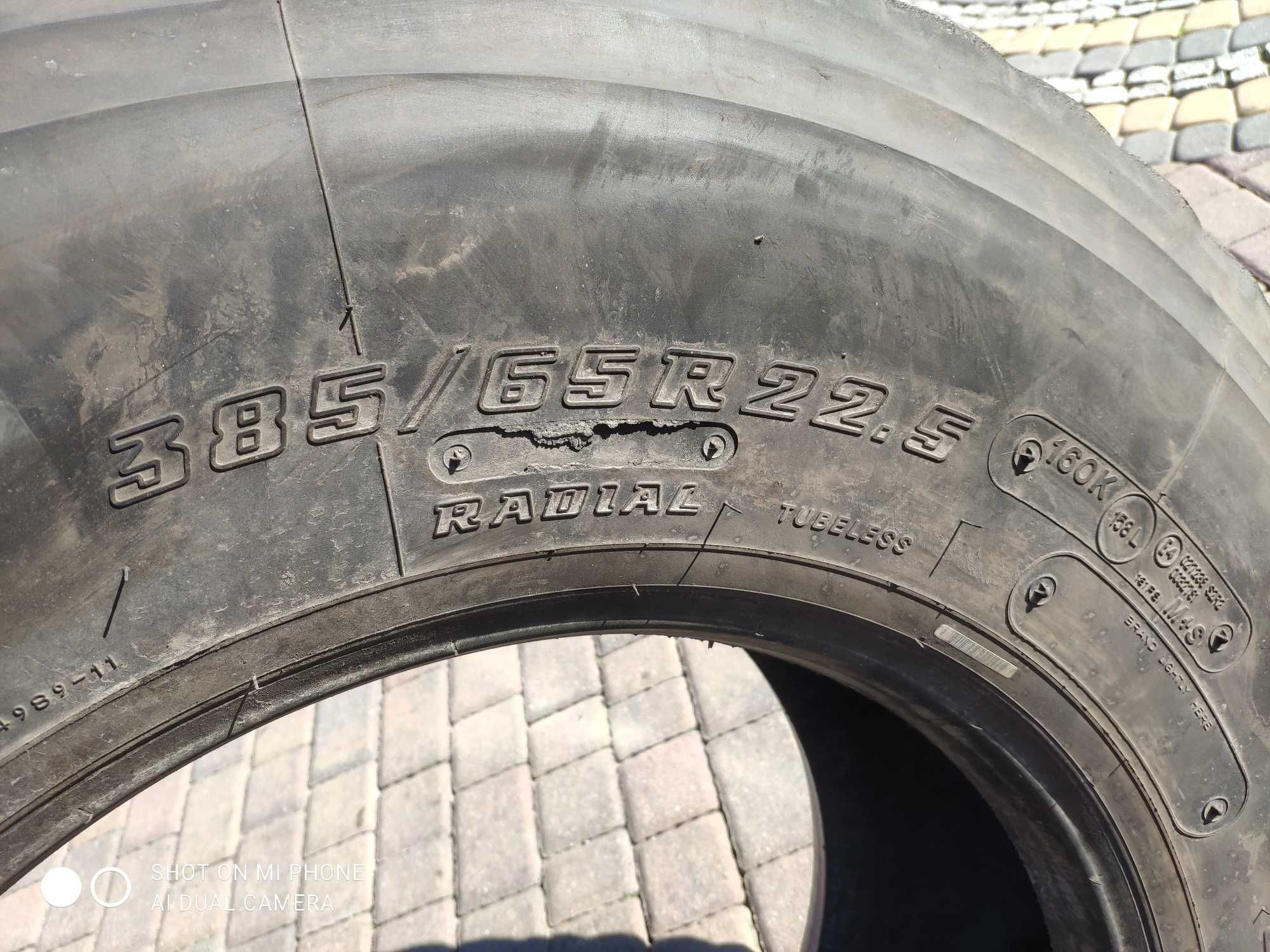 Opona Opony 385/65R22,5 " BRIDGESTONE R164 naczepa przyczepa 5 rowków