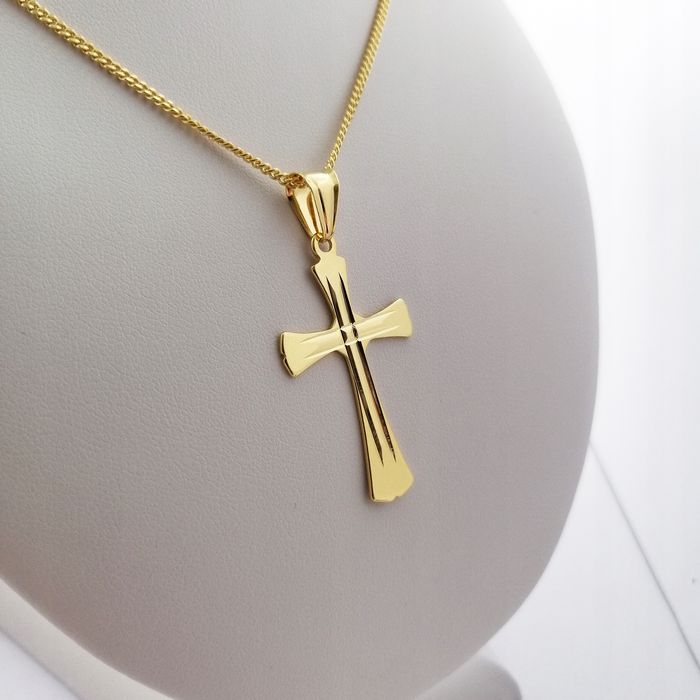 Damski Złoty Naszyjnik Z Zawieszką 925/585 Grawer