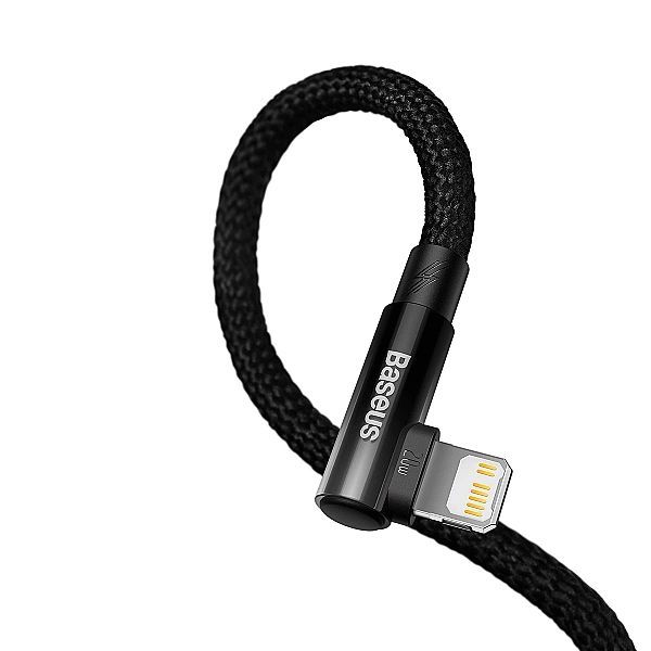 Kabel Baseus Cavp kątowy Lightning - Usb-c 20w 480Mb/s 1m - czarny
