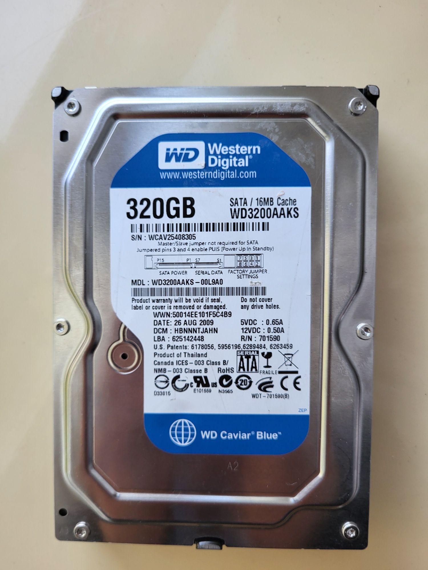 Жорсткий диск HDD Western Digital Blue 320GB
