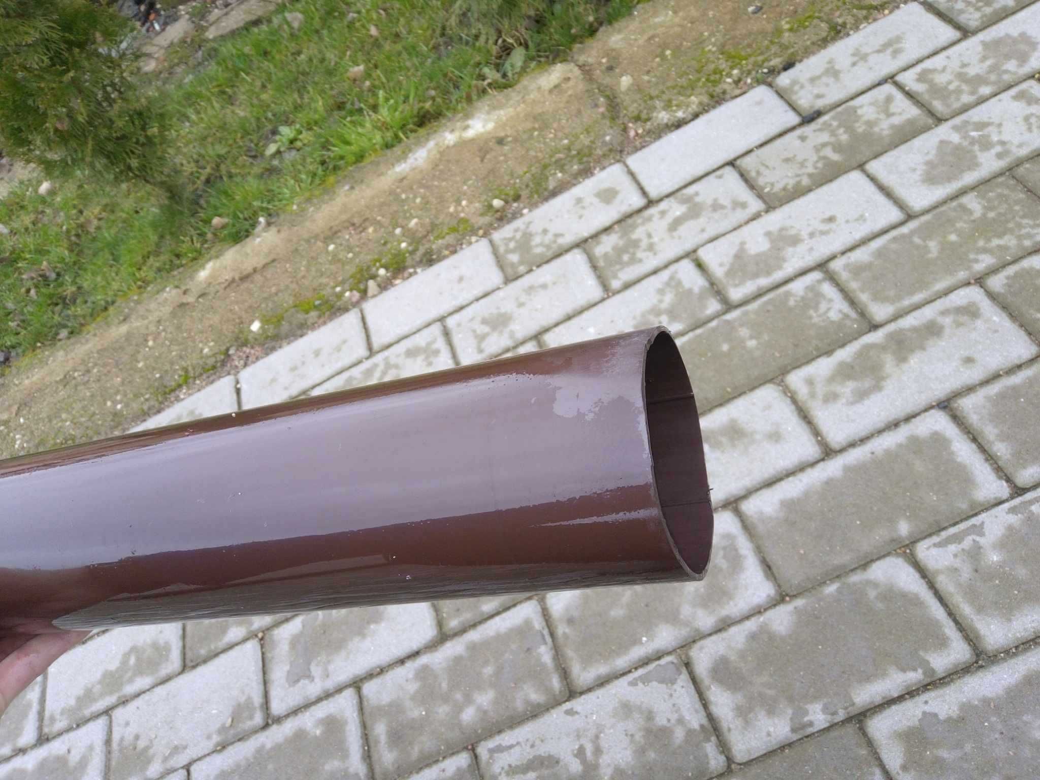 Rura spustowa rynna rynnowa Cellfast Bryza brąz dł 45cm śr 90mm PVC-U