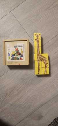 Bajo: drewniane multi puzzle Zoo Cubes