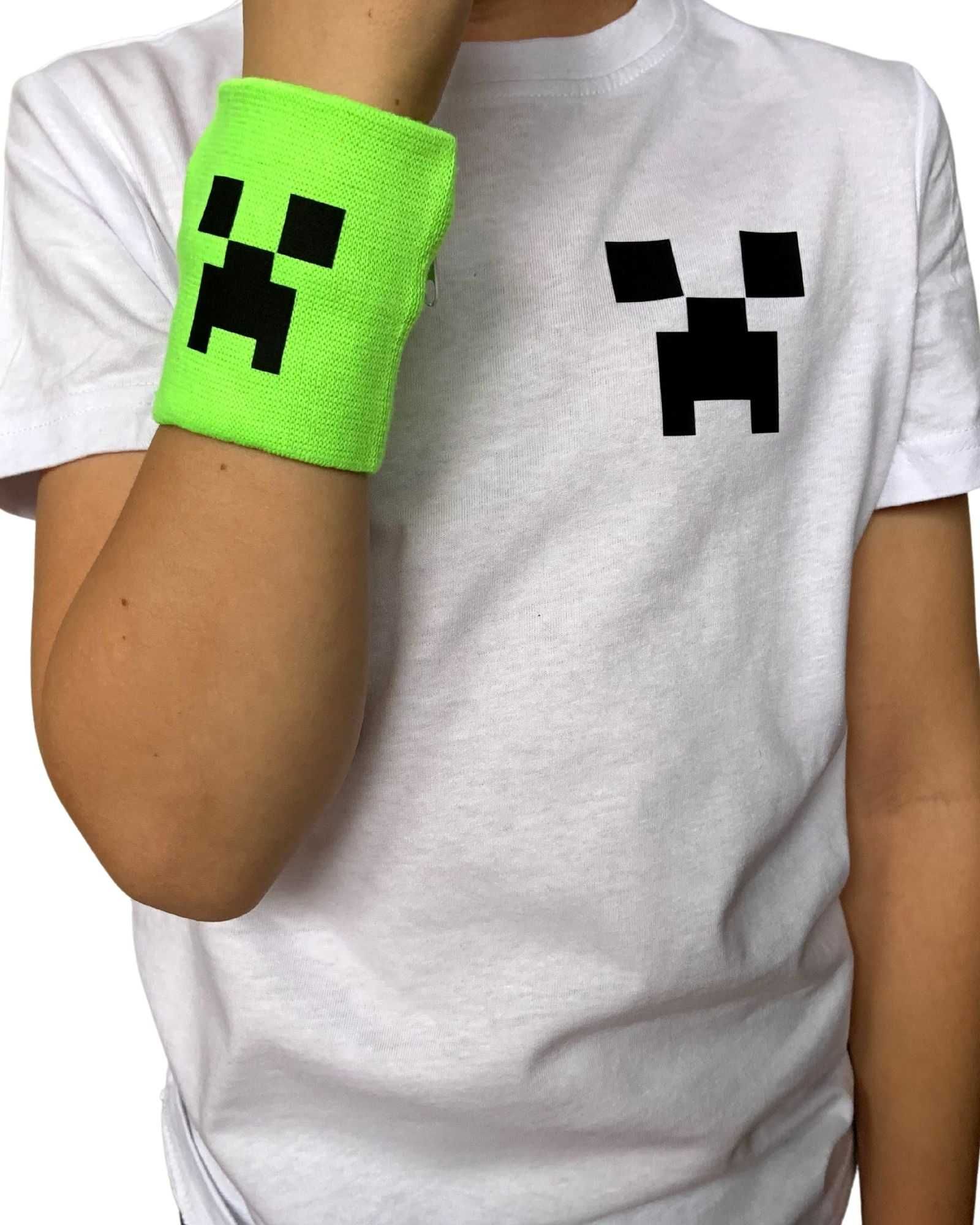 Minecraft box zestaw z saszetką creeper na pas, t-shirt