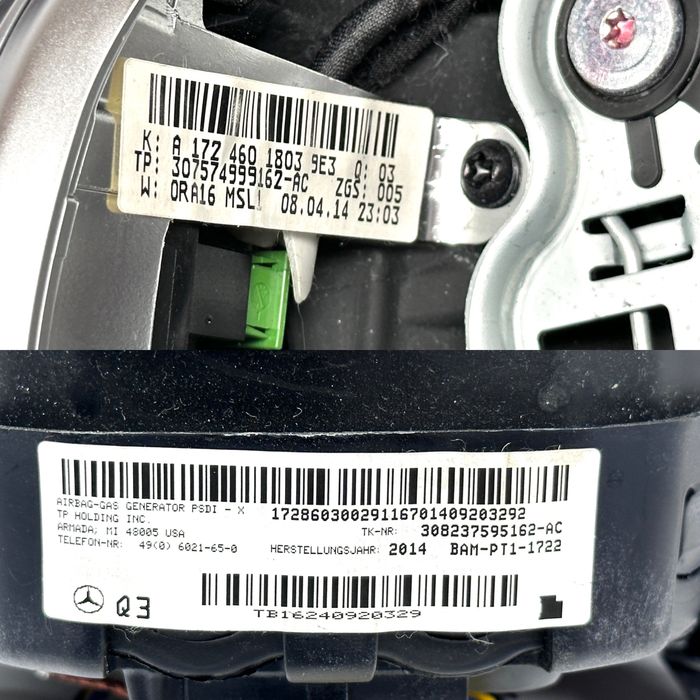 Mercedes CLA W117 W176 AMG Kierownica multi łopatki poduszka airbag