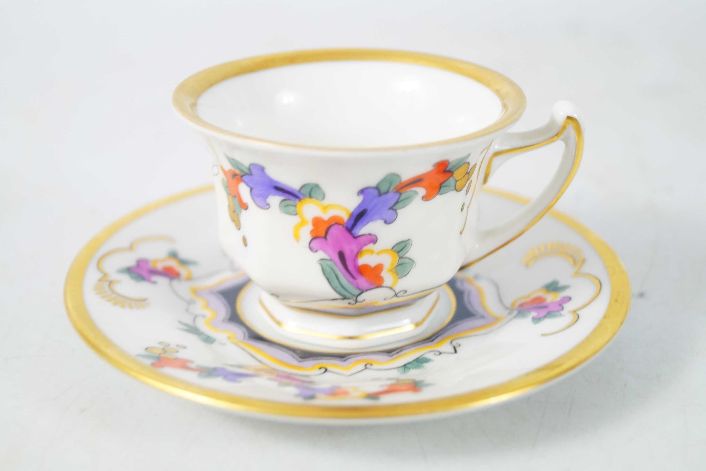 Rosenthal Butterfly piękna ręcznie malowana filiżanka espresso