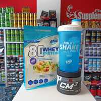 Zestaw Odżywek 6PAK 80Whey Protein Białko WPC 908g + Trec CM3 i Shaker