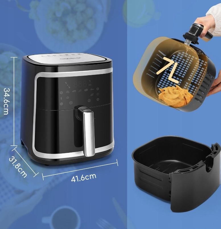 Frytkownica Beztłuszczowa XXL Aigostar Cube Air Fryer 1900W 7L