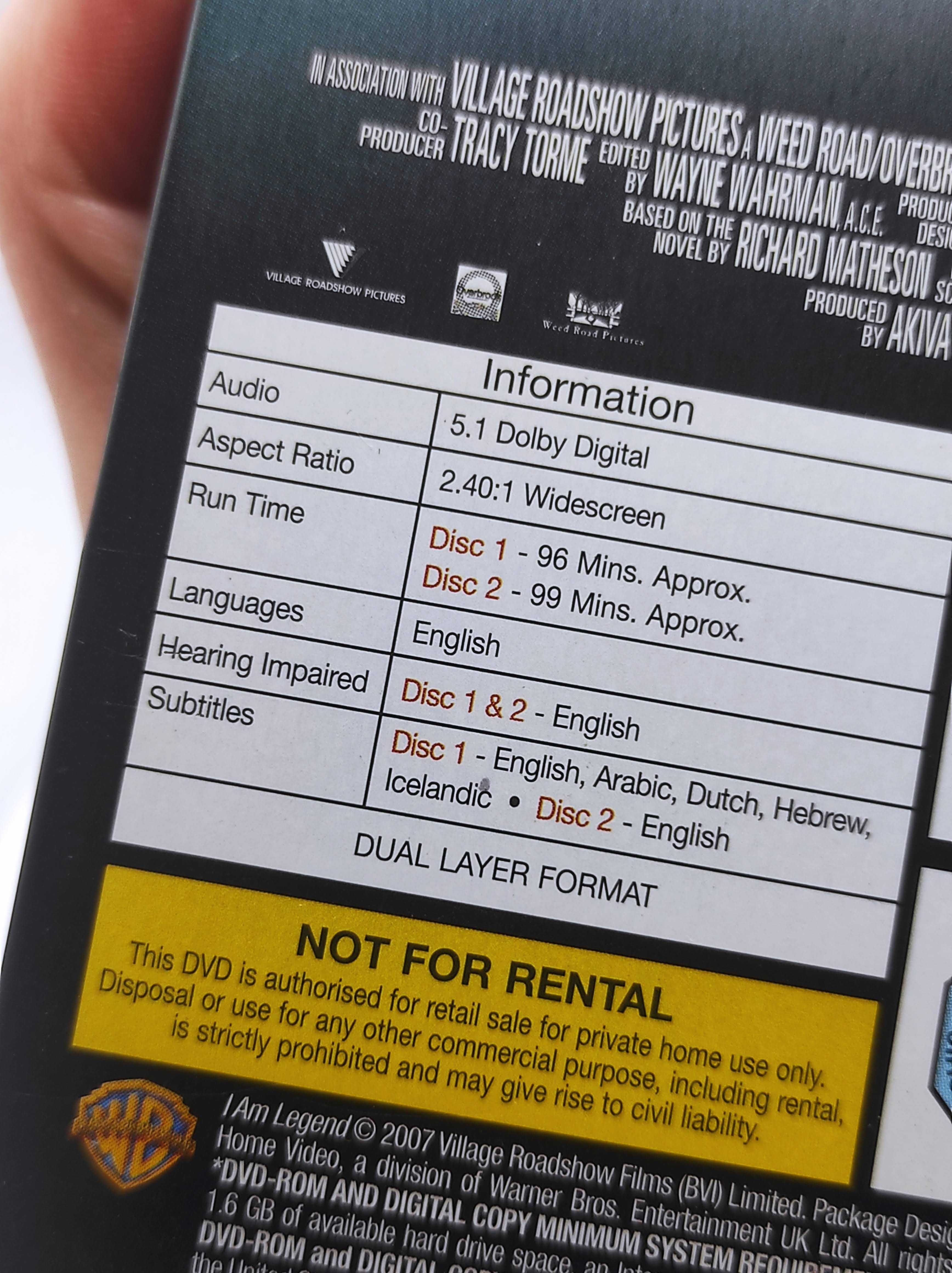 DVD film I'm Legend, jestem legendą Steelbook