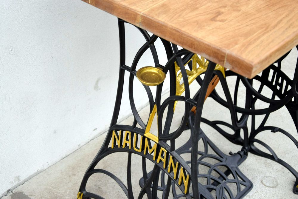 Stolik maszyna do szycia BLAT DREWNIANY  DĘBOWY