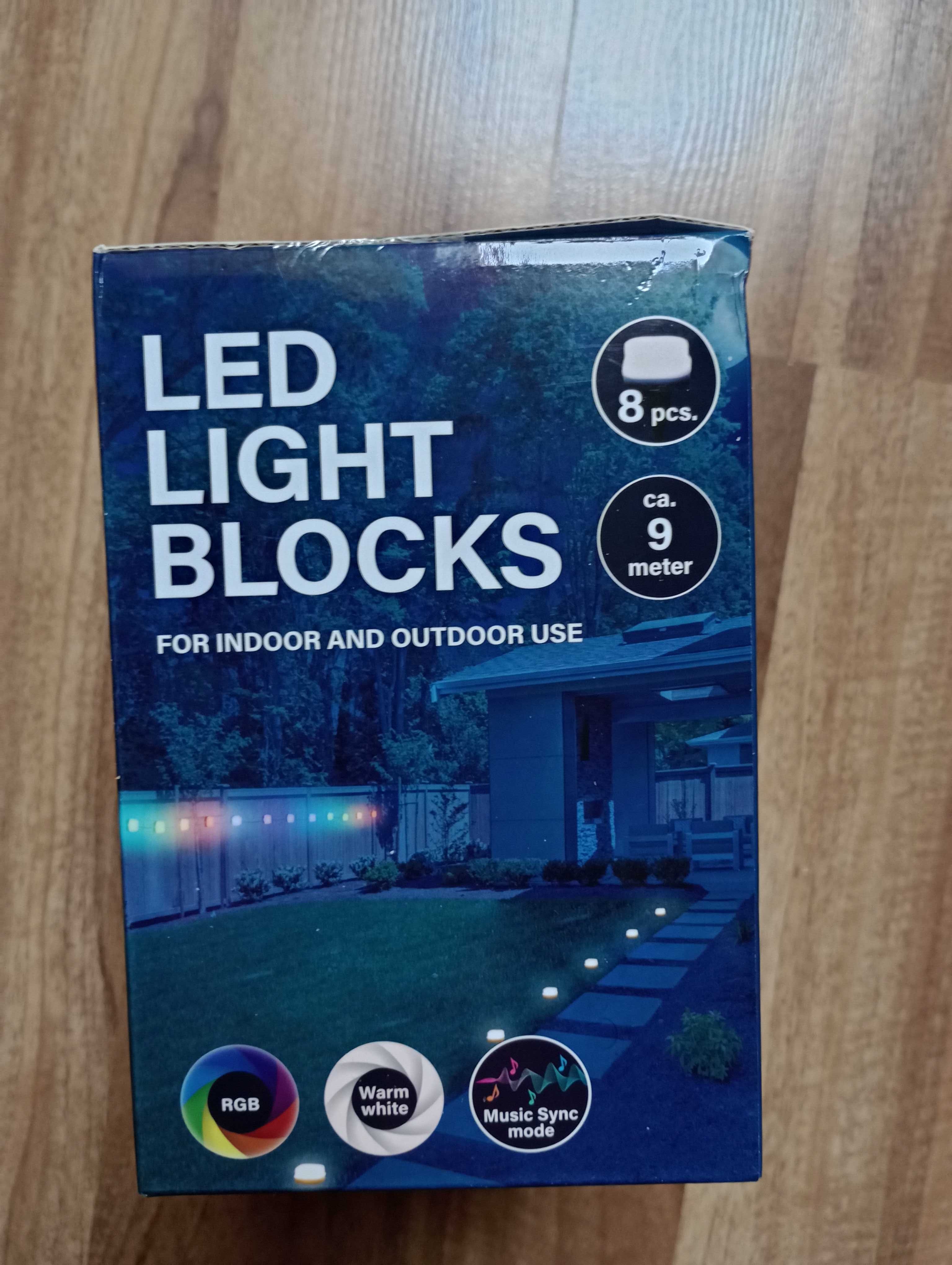Led Light Blocks 8 diod LED RGB Music Sync 9 metrów