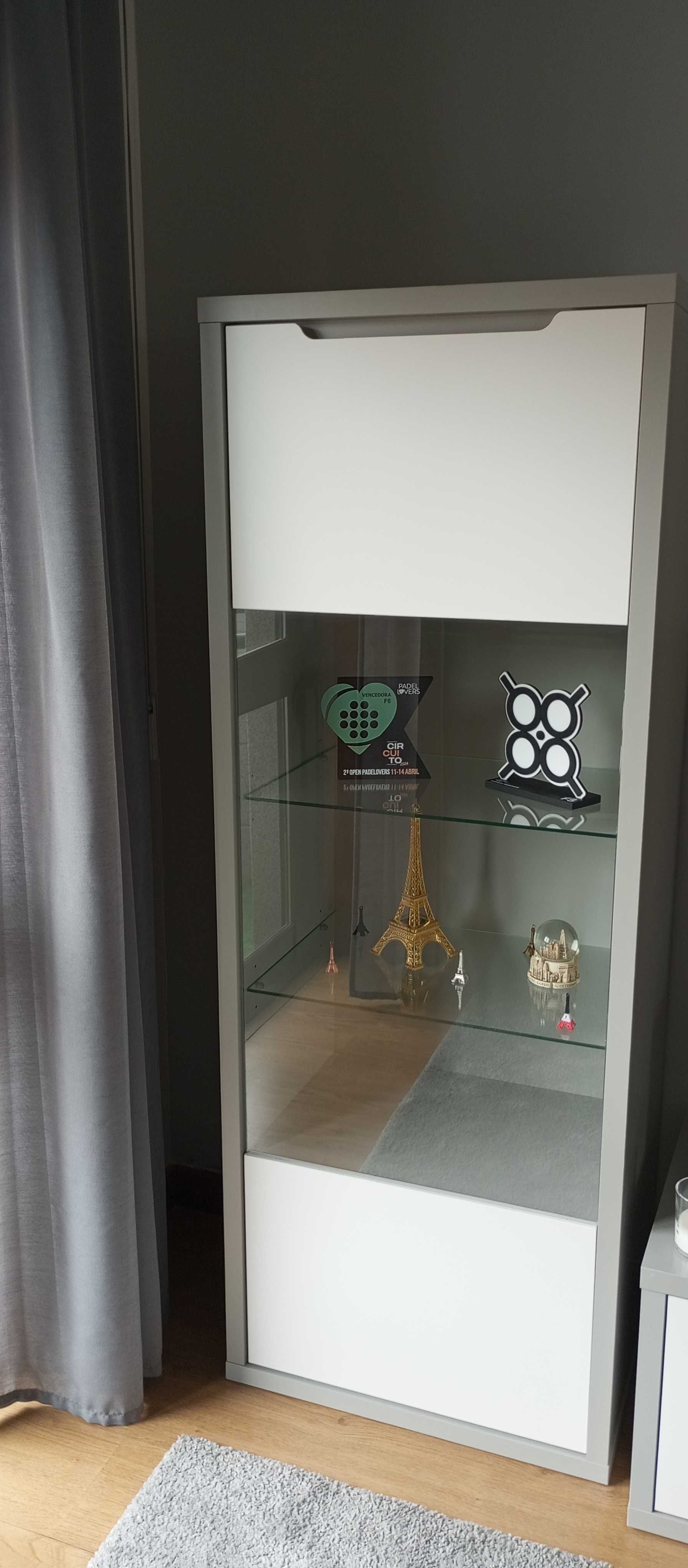 Sala Completa Coleção Viena Cinza Branco Loja Sítio do Móvel