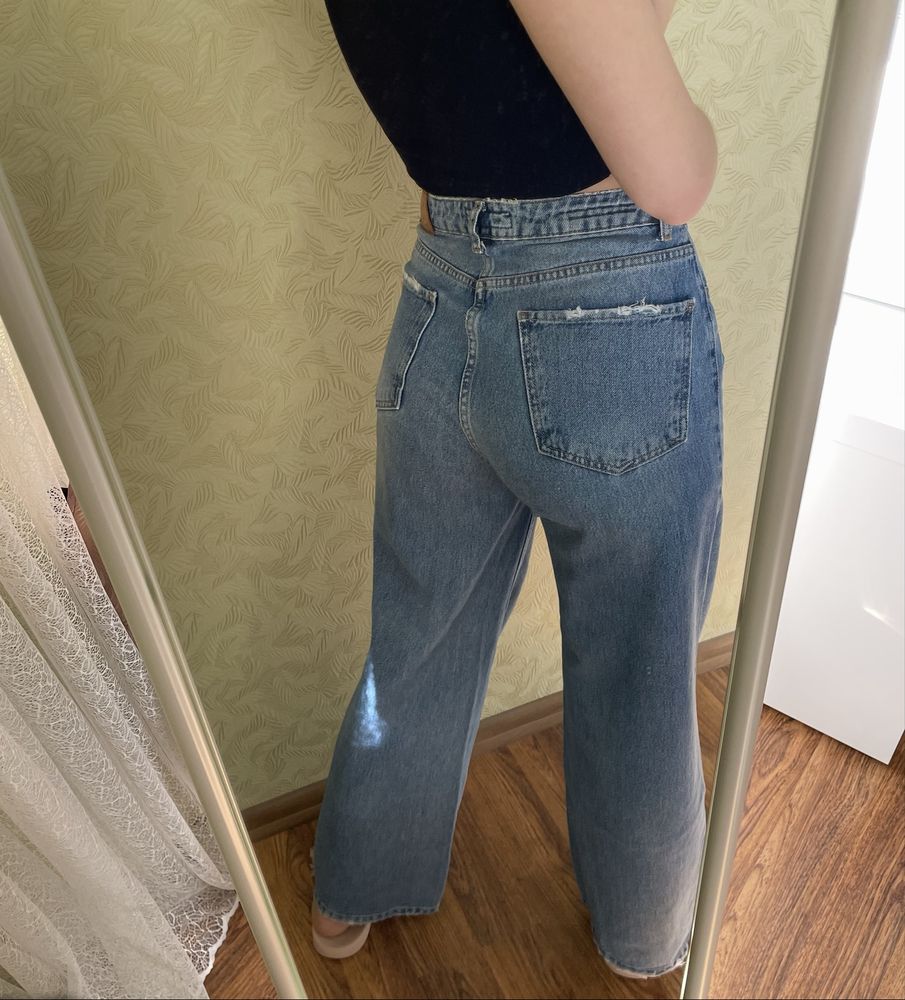 Сині джинси wide leg