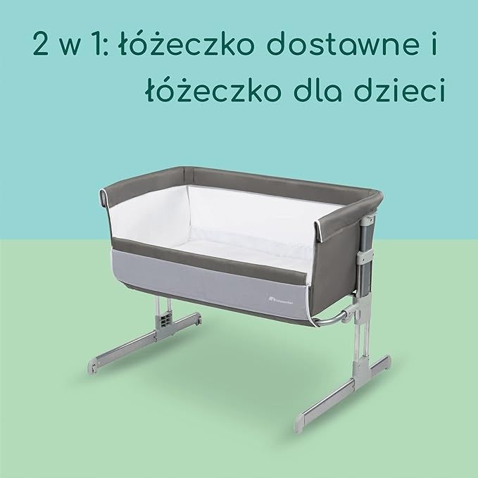 Łóżko Bebe Confort Calidoo 70 x 82,5 cm odcienie szarości