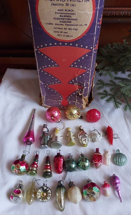 Елка, мини игрушки. Елочные игрушки СССР