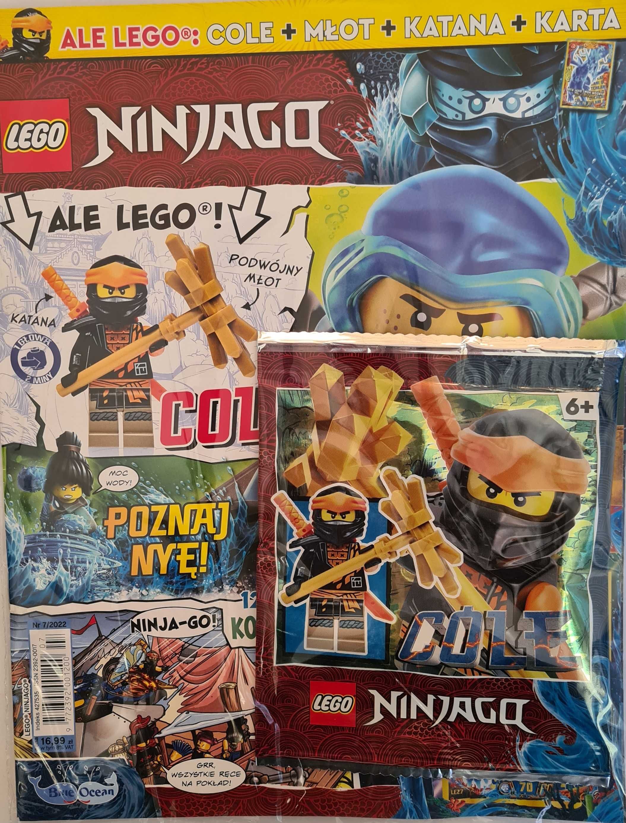 magazyn LEGO 892290 NINJAGO figurka COLE+MŁOT+KATANA 7/2022