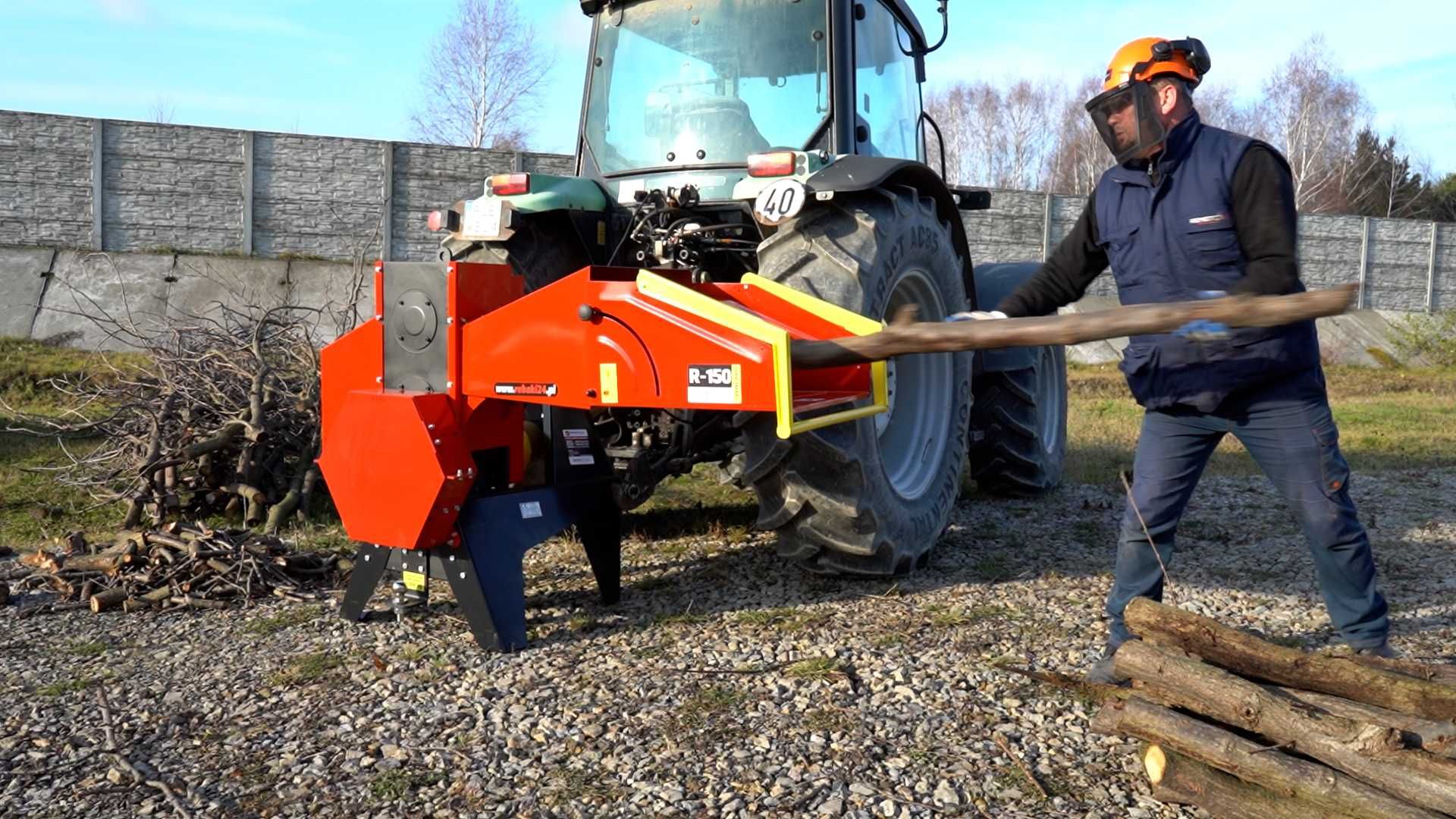 Rębak walcowy R-150 == ROLNICY Z PODLASIA == rębak do gałęzi REMETCNC