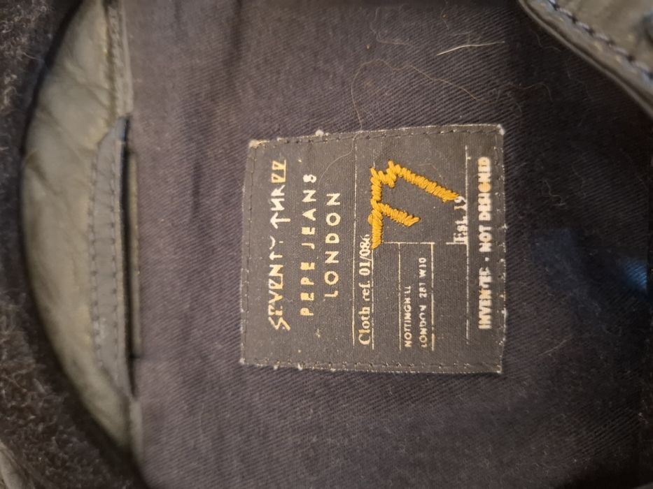 Jaqueta de pele Pepe Jeans verde escura