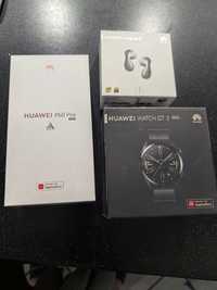 Huawei P60 pro, słuchawki huawei freebuds 5 zegarek watch gt3 zestaw