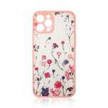 Design Case etui do iPhone 12 Pro Max pokrowiec w kwiaty różowy