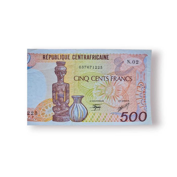 Nota 500 Francos CFA – República Centro-Africana (1986) | Série BEAC