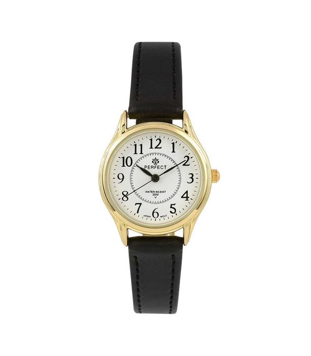 Zegarek Perfect czarno-złoty klasyczny damski Retro Miyota