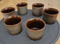 Kubki Mirostowice 6szt. Porcelit PRL vintage  Nefryt