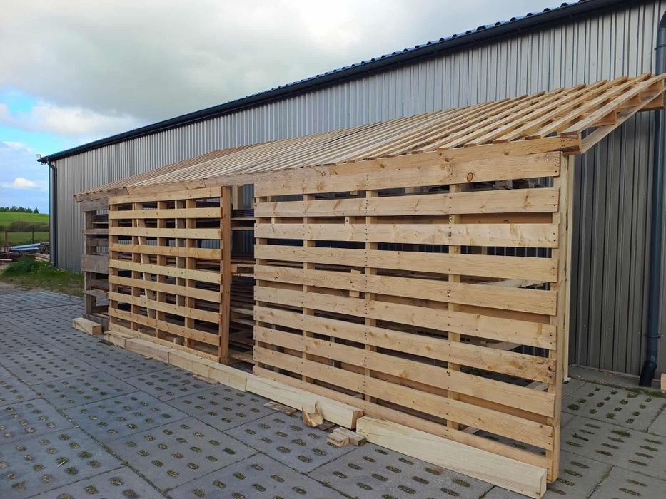Duże palety konstrukcyjne 3x2m 4x2m 5x2m paleta budowlana wiata garaż