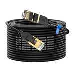 Kabel Cat 8 LAN 15m, kabel sieciowy 15-metrowy czarny kabel internet