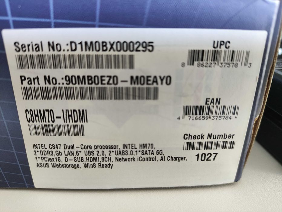 Mini PC Asus C8HM70-I/HDMI + Caixa ITX LC Power LC-1350MI + 4GB RAM