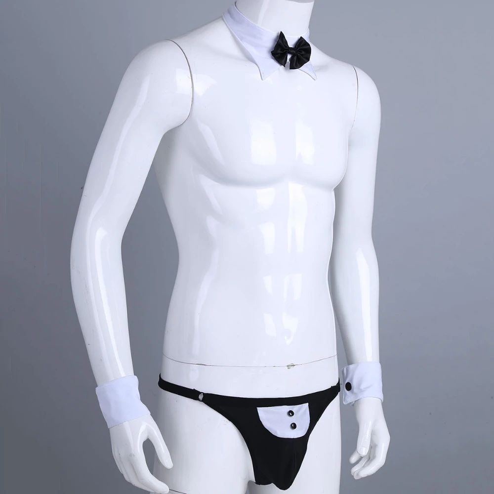 Męski Strój Kelnera KAWALERSKI STRIPTIZ Stringi na Prezent - 3XL