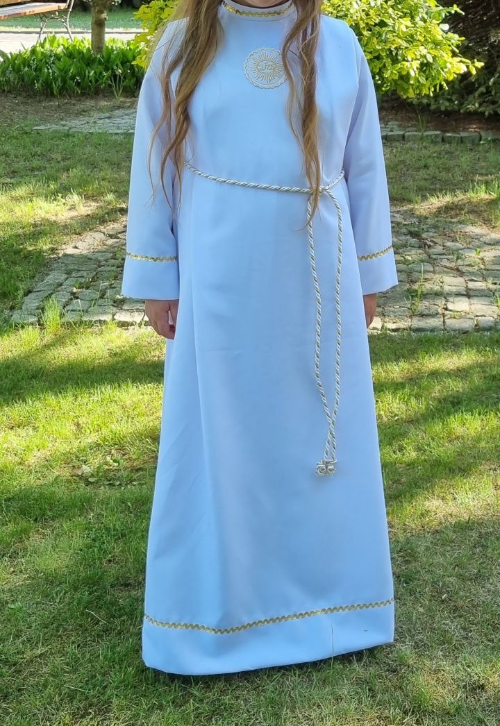 Sukienka Alba komunijna dla wysokiej dziewczynki .
