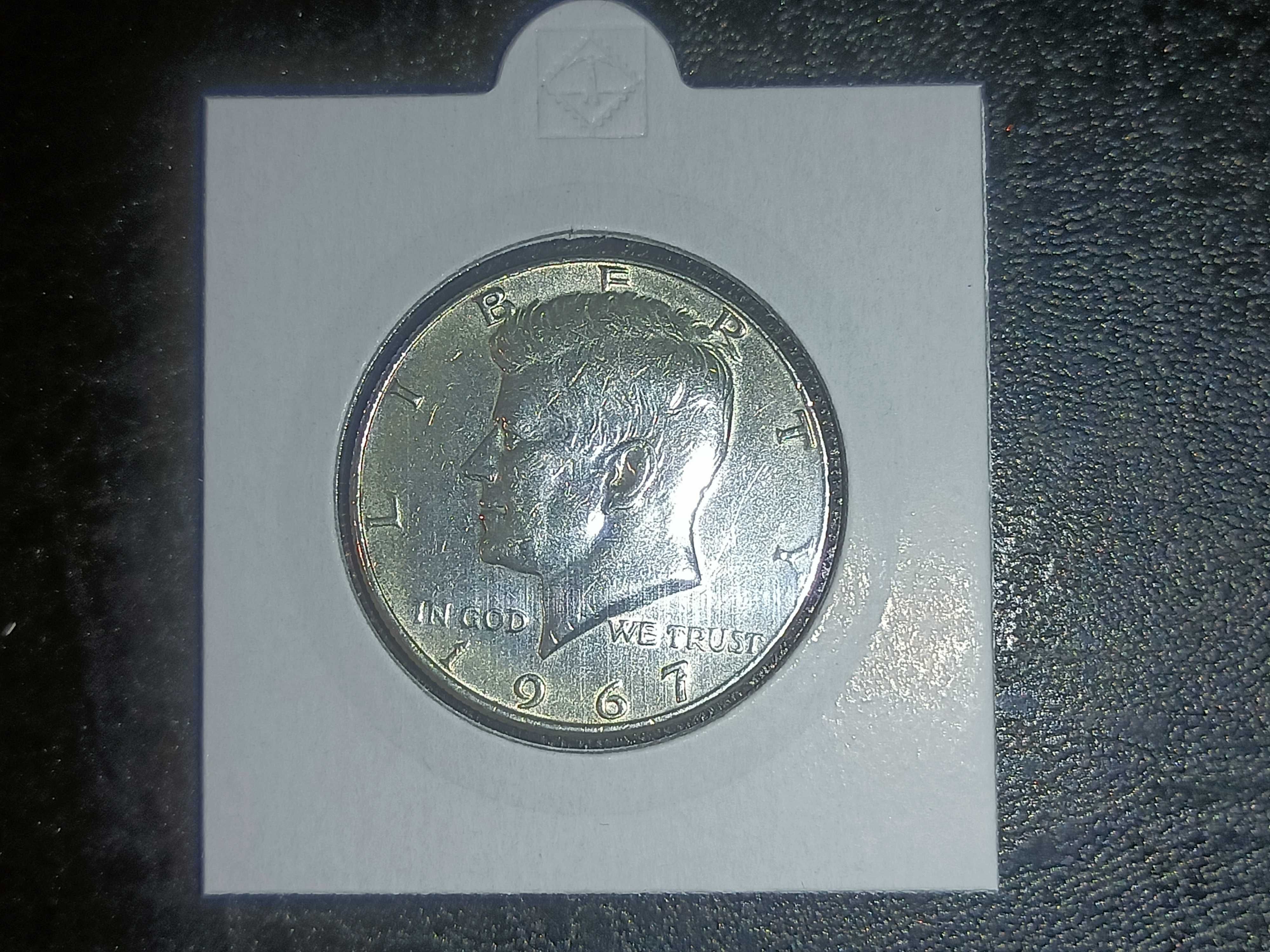 Moneta Kennedy half dolar 1967