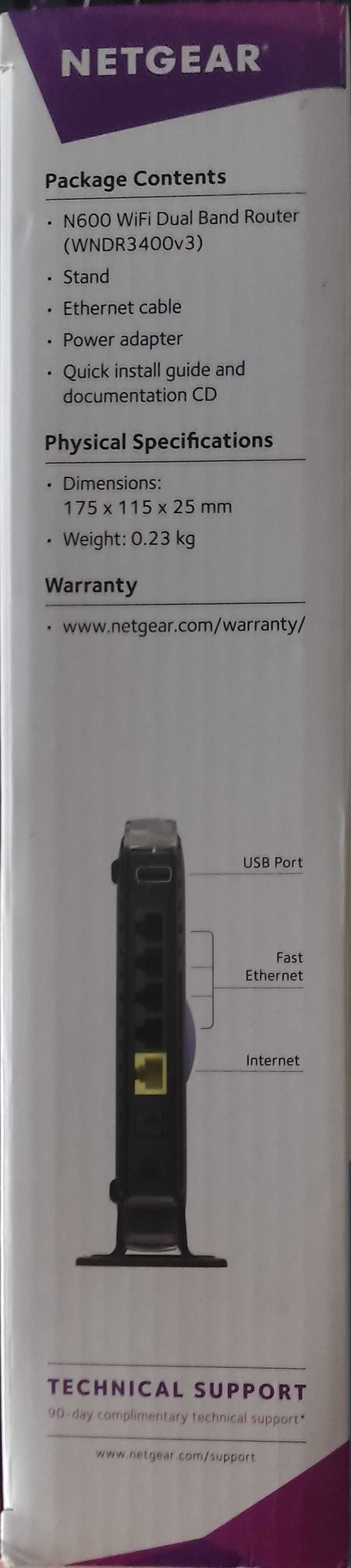 Router Netgear Dual Band WNDR3400 N600 300+300Mbp