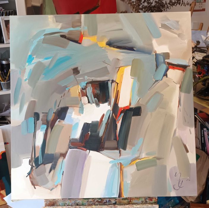 Quadro " Abstracto " 100x80cm, óleo sobre tela.