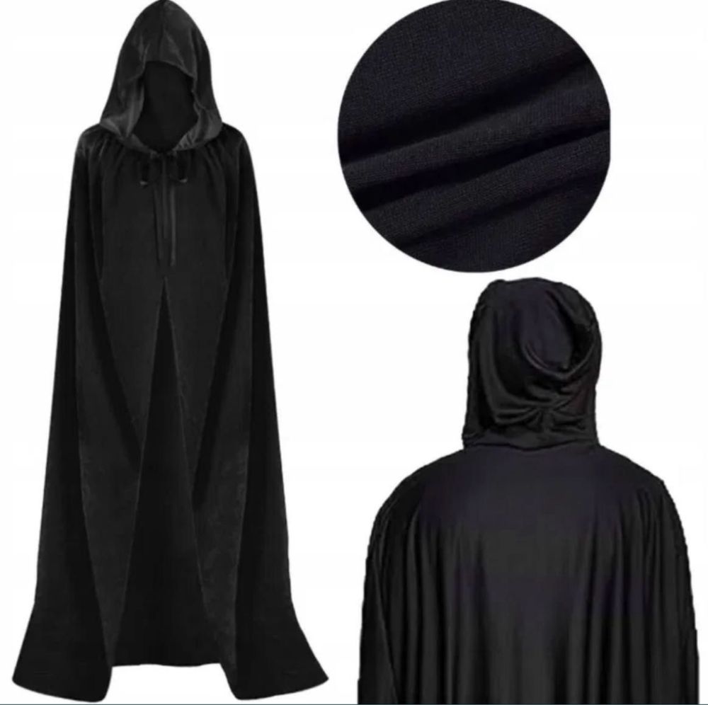 STRÓJ DUCH ŚMIERĆ KRZYK PELERYNA + maska halloween 180 cm