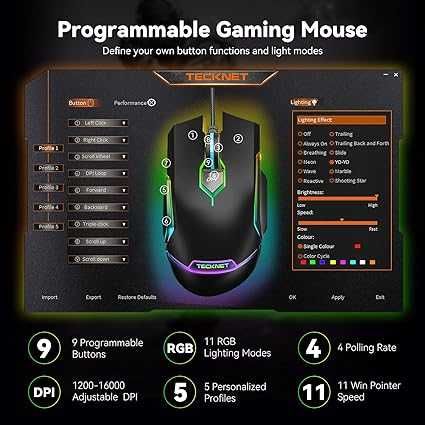 Gamingowa Mysz Komputerowa TECKNET