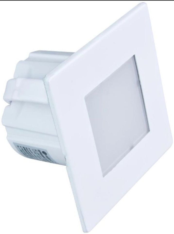 Oprawa schodowa LED DPM kwadratowa matowa biała (YCB177W)