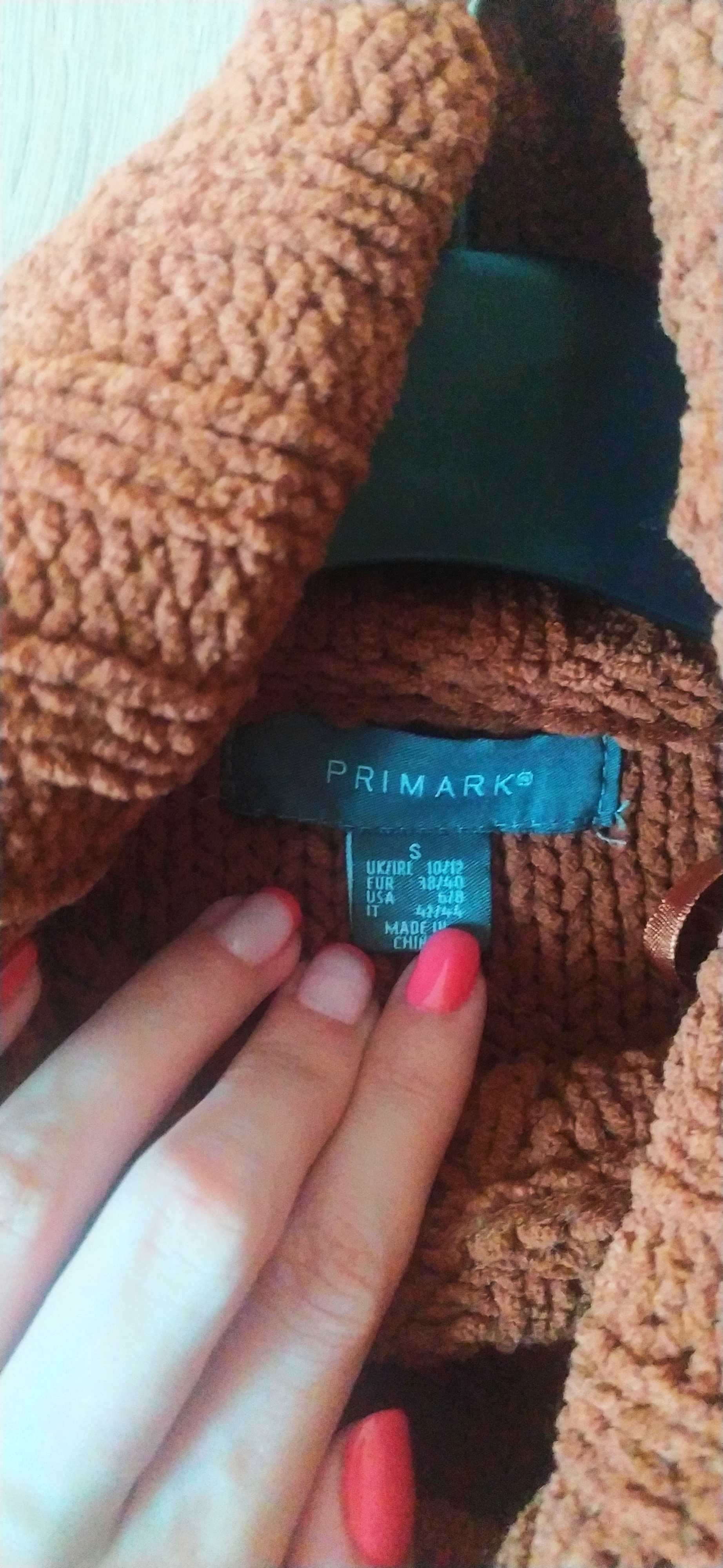 Brązowy sweter oversize , luźny golf , Primark , rozmiar S